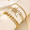 Simple personalized jewelry men's and women's hip-hop style fashion trend stainless steel titanium steel bracelet