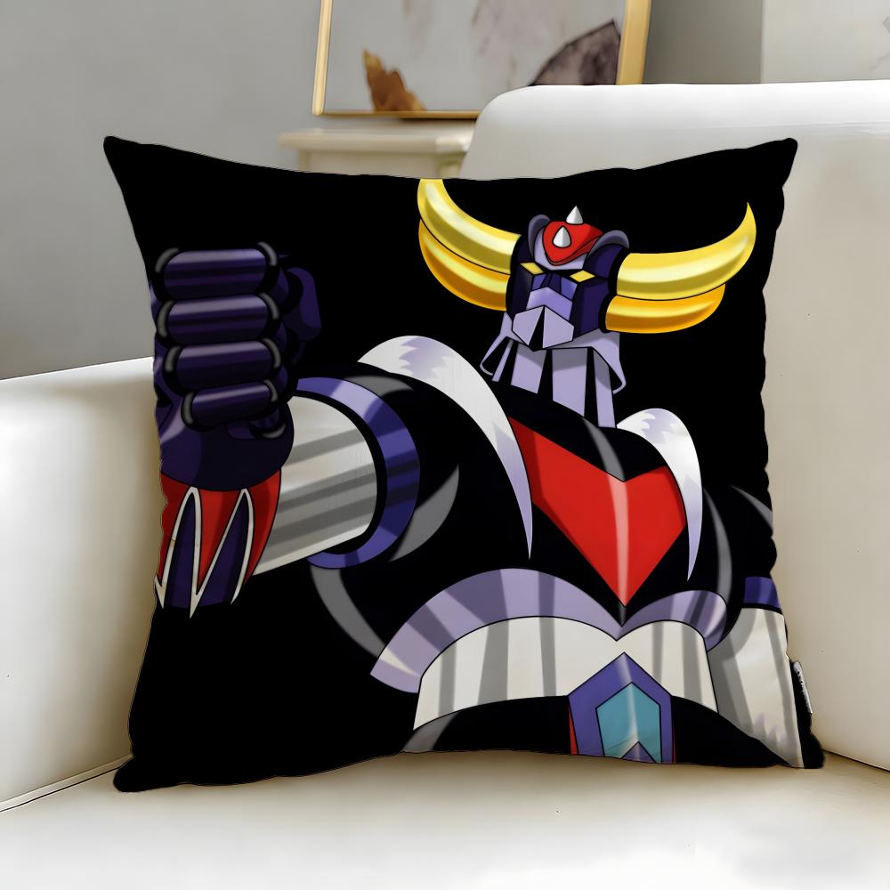 classic mecha anime UFO Robo Grendizer Cushion Cover Soft  EasyWash Pillow Case  Versatile for Couch Bed Travel and Office