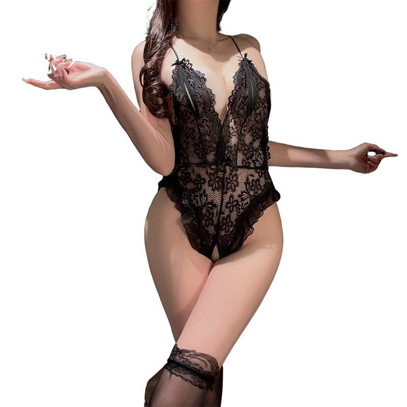 Sexy lingerie lace pure desire sexy bed crotch free onesie dating uniform hot