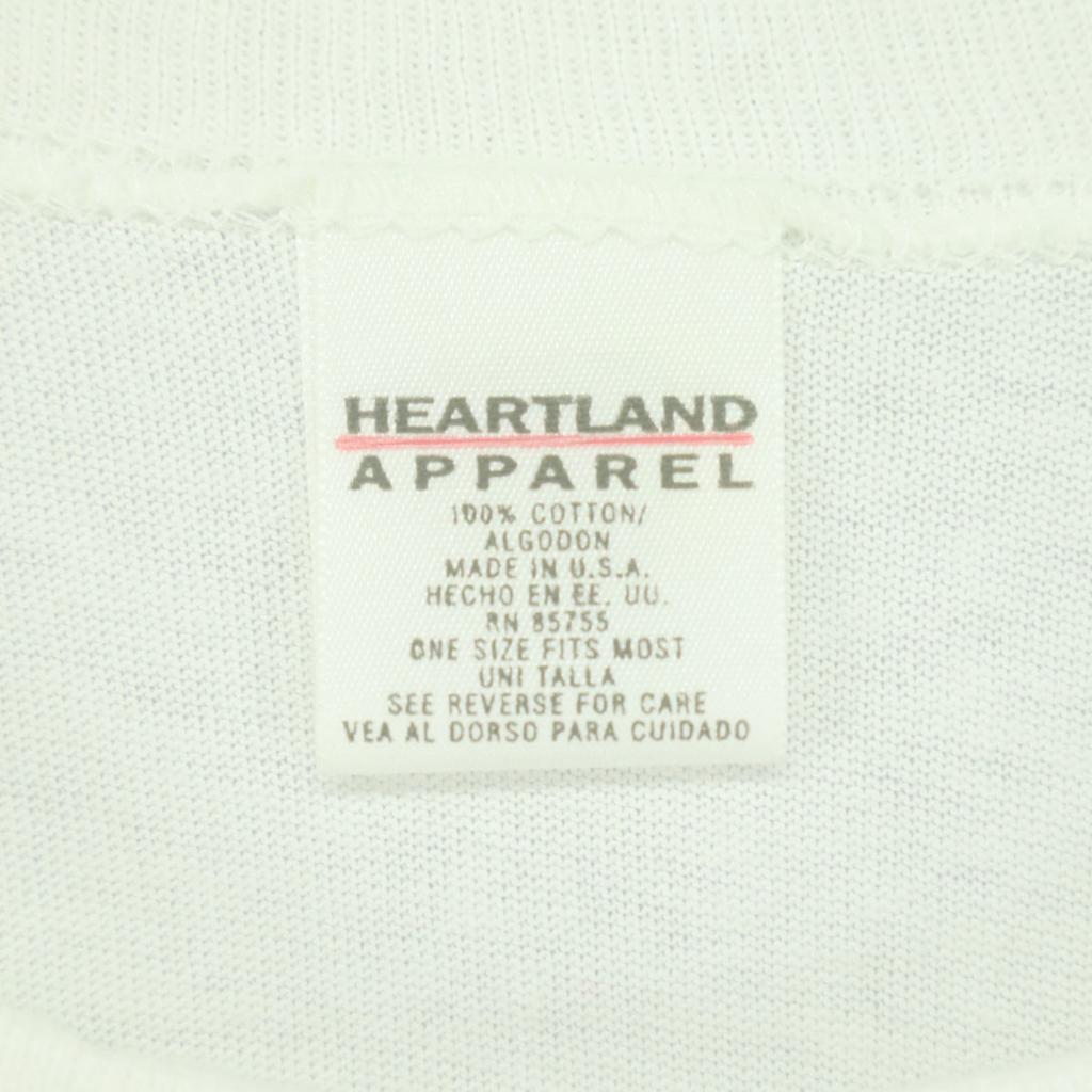 HEARTLAND 90s Old USA Made Single Stitch Big Animal Print Short Sleeve T-shirt Men's Used