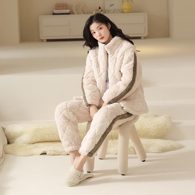 

У И Осенне-зимний плюшевый фланелевый комплект пижамы для пары