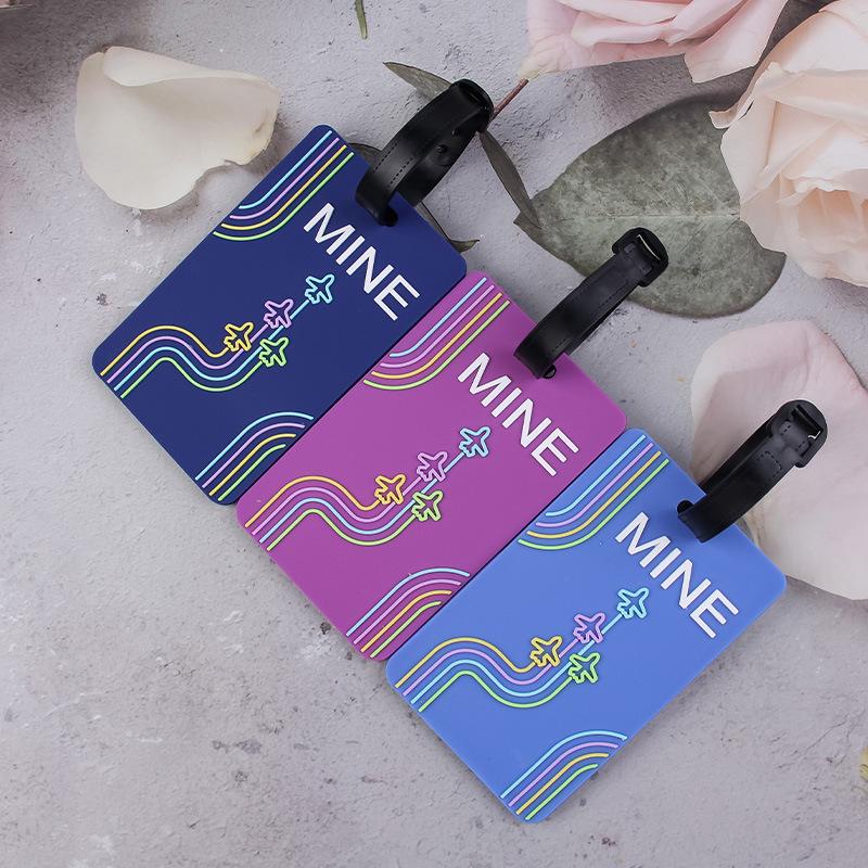 3D Airplane Luggage Tag - PVC Suitcase Identification Card Holder