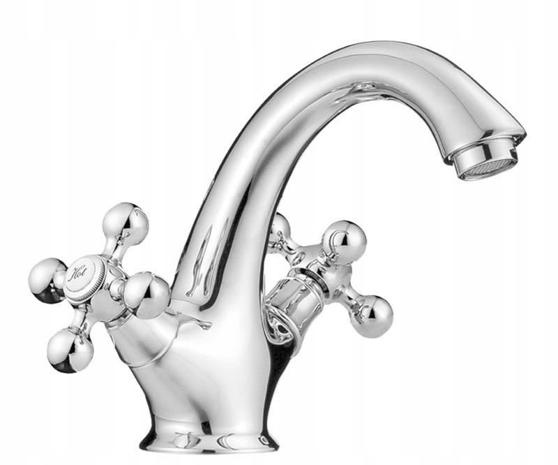 Free-standing Washbasin Tap with Stopper for Stilo Retro Chrome Washbasin