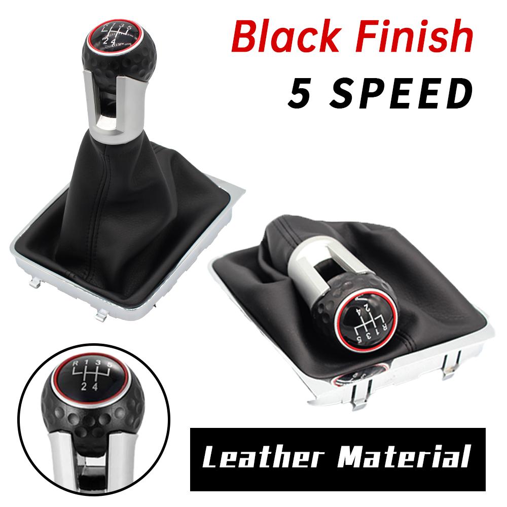 

New Product 5/6 Speed Manual Gear Shift Knob Lever HandBall Leather Boot Gaiter Cover For VW Golf 7 MK7 VII GTI GTD 2013-2018