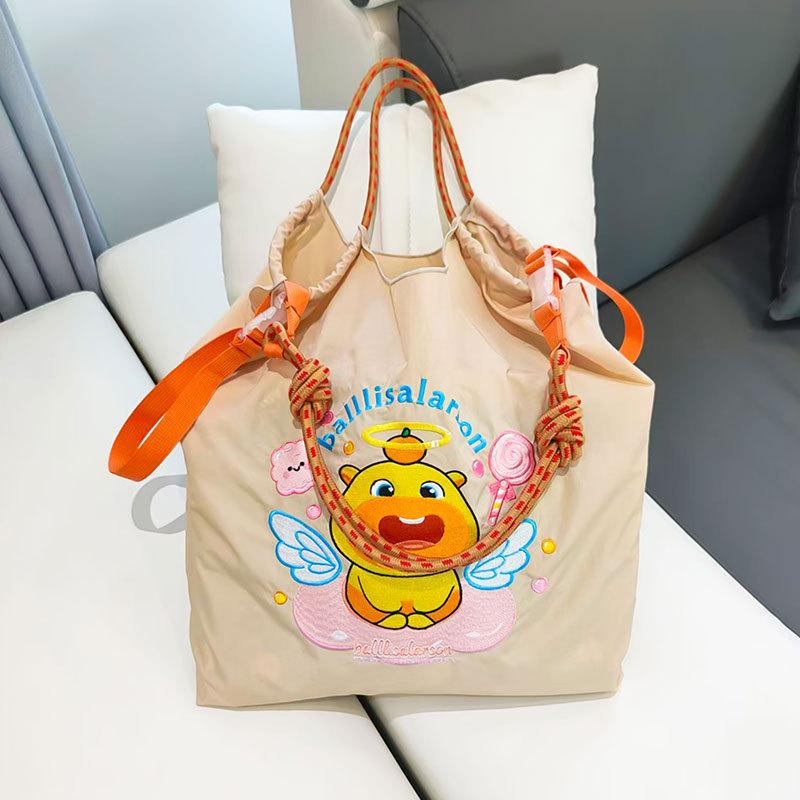 Individuell bestickte Canvas-Tragetasche - Große Umhängetasche für Handy & Einkäufe für Damen