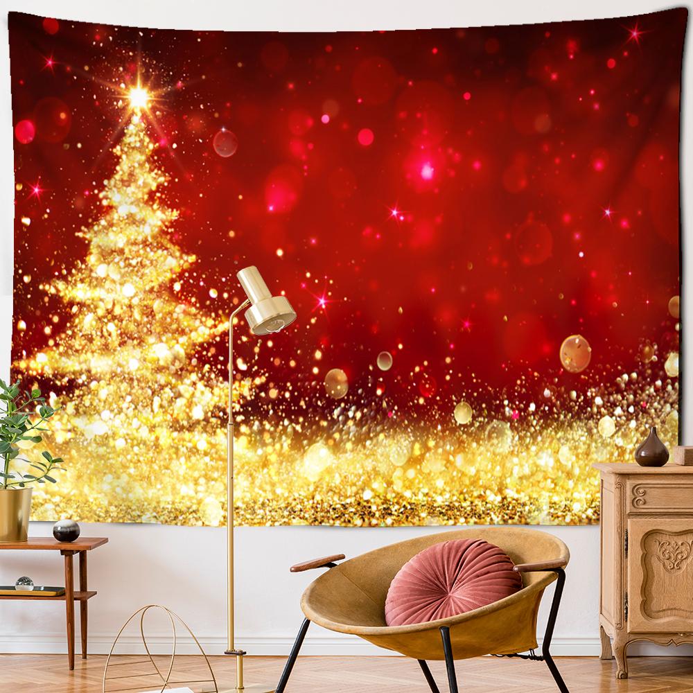 2021 Vánoční stromeček Tapiserie Tapiserie Nástěnné pozadí Látková dekorace Polyester Home Room Wall Decor