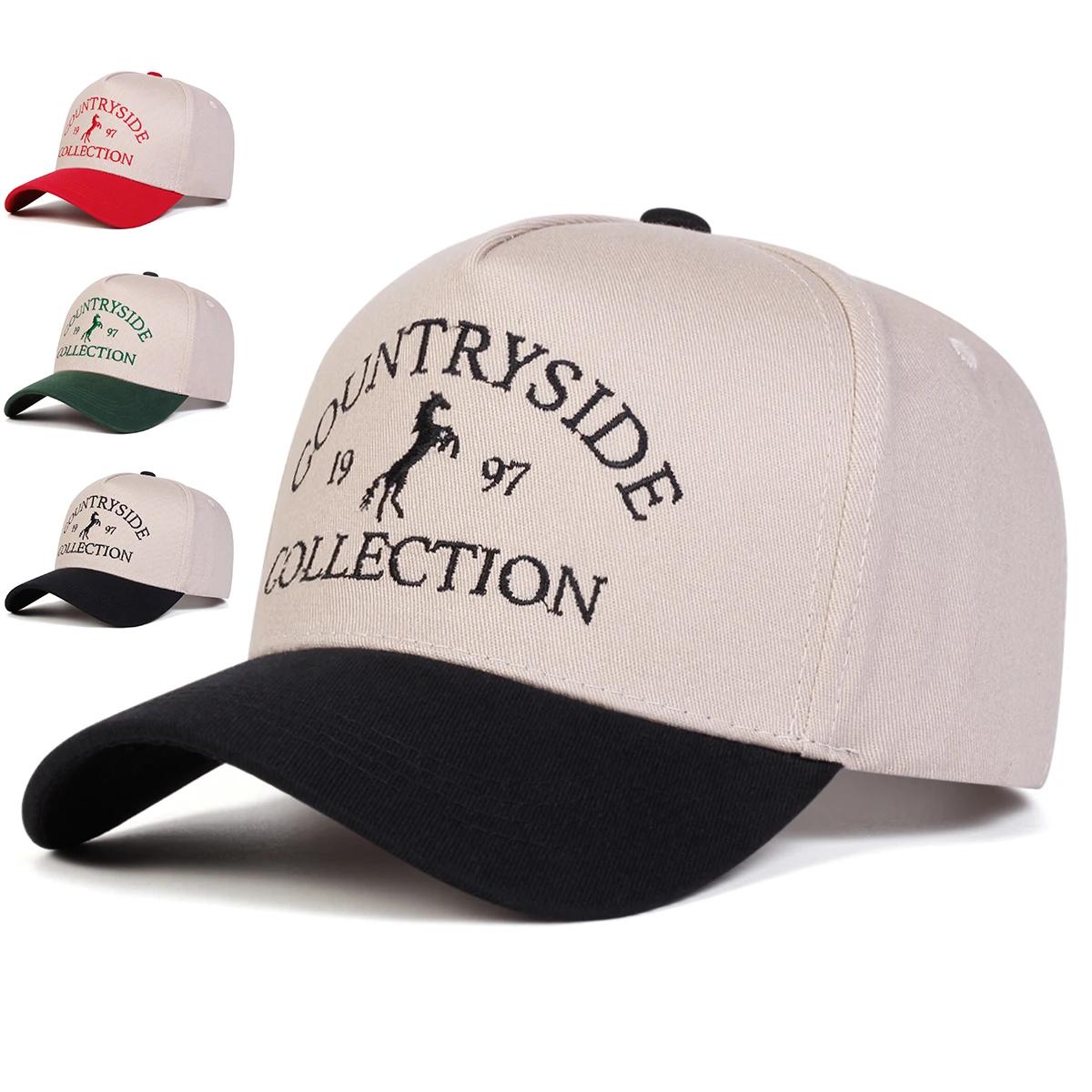 Yiran Bag Women's Unisex Countryside Collection 1997 Embroidery Baseball Caps Spring Autumn Outdoor Sunscreen Hat Adjustable Casual Trucker Hats