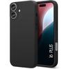 Protective Case - E.F.CONNECTION - for iPhone 16 Plus - Black Silicone - Anti-slip - Shock Resistance
