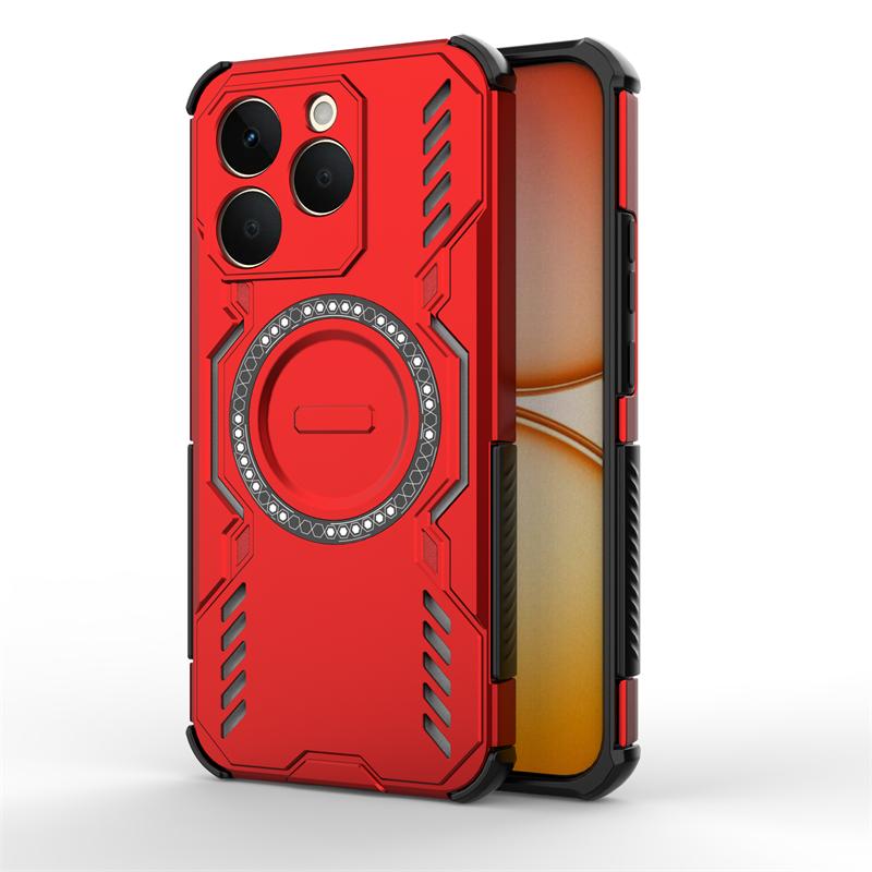 

Для Realme 15T Чехол Для Realme 15T Противоударный Броня Магнитная Адсорбция Беспроводная Зарядка Задняя Крышка Для Realme 15T Чехол 6,57 дюйма Realme 15T красный