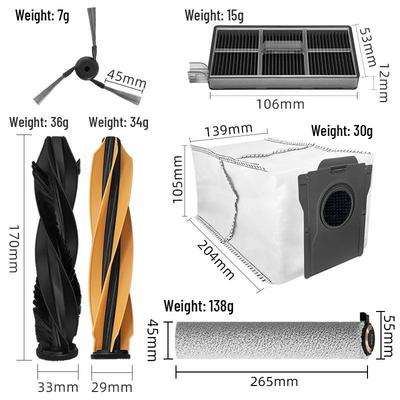 Compatible Accessories for Dreame Robot Vacuum: MOVA Z60 PRO Roller Brush, Side Brush, Filter, Mop, Dust Bag.