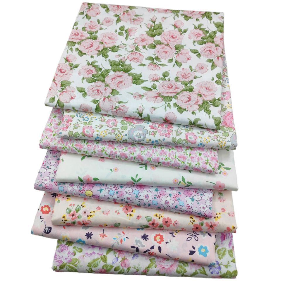 8PCS Cotton Fabric Printed Cloth Sewing Quilting Fabrics for Patchwork Needlework DIY Handmade Material Fabric Cotton
