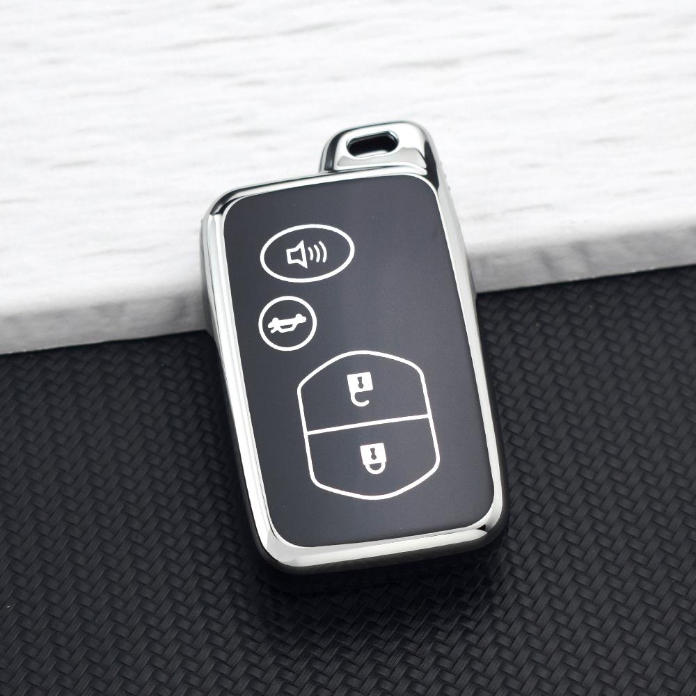 TPU Car Key Case Cover for Toyota Prius 30 Alpha Aqua Land Cruiser Auris for Lexus LC 200 2/3/4 Buttons Remote Holder Key Chain