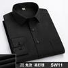 6XL Work Blue White Shirt Long Sleeves Men Formal Shirt Long Sleeve Office Solid Color Classic Striped Fashion Business Pocket