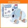 Kids Pull Wooden Rope Elephant Cart Toy For Toddler Learning And Entertainment