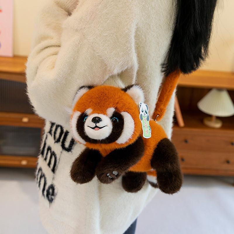 Plush Shoulder Panda Bag Makeup Package Adjustable Size Decorations Cartoon