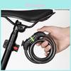 Fivedigit Combination Bicycle Lock With Durable Steel Cable For Locking Mountain And Road Bikes