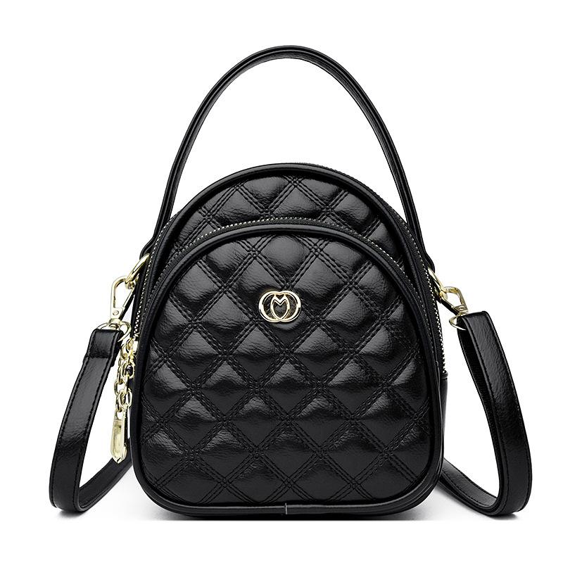 Diamond Embroidered Thread Women's Bag Mother Mobile Phone Bag Niche Double-layer Crossbody Bag Hand-held One-shoulder Crossbody Bag Bag