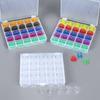 25Pcs/Set Plastic Threads Bobbins Sewing Machine Spools with Storage Box for DIY Embroidery Accessories Household Sewing Tools