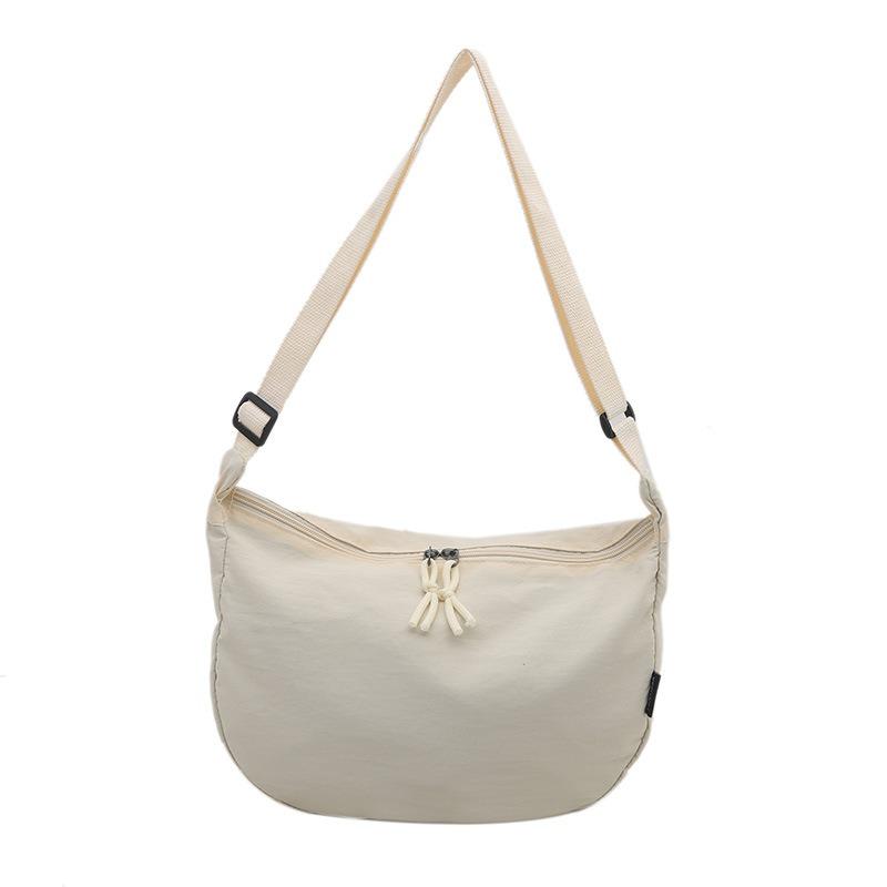 Large capacity solid color literary and leisure lazy style fashion shoulder messenger bag trendy versatile women's tote bag