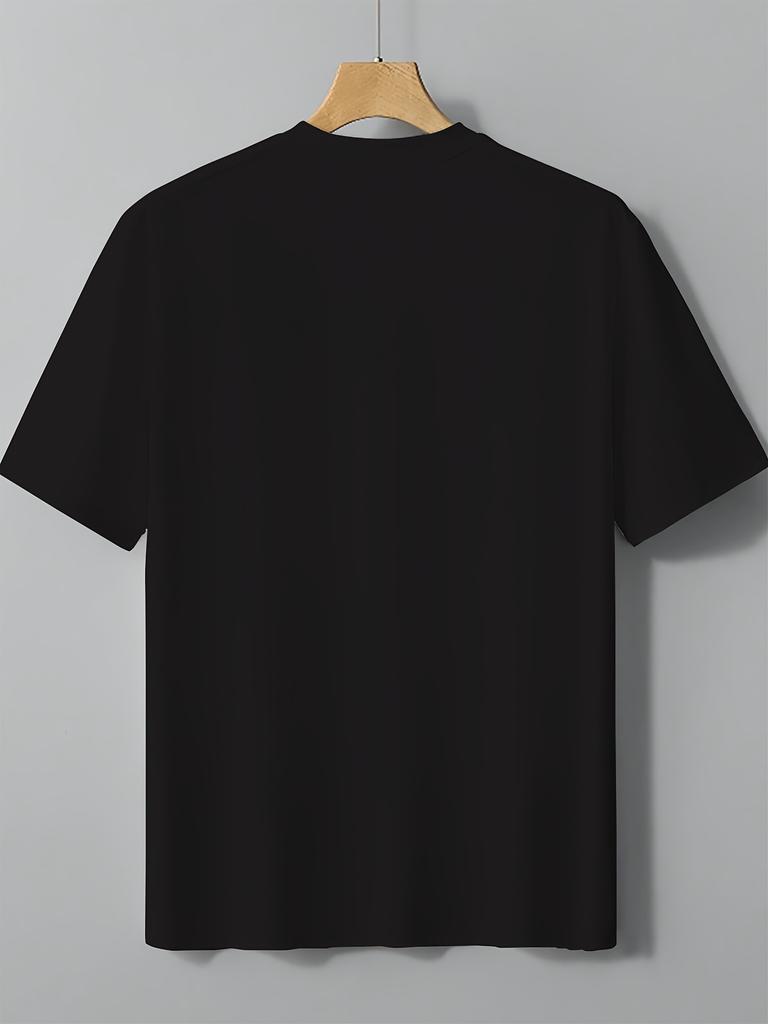 Herren Sommer Kurzarm T-Shirt mit Aufdruck und Rundhalsausschnitt, Geeignet für Outdoor-Aktivitäten, Lockere Passform