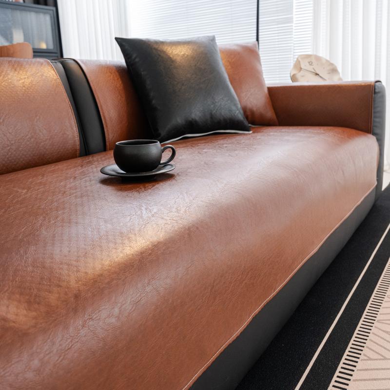 

Waterproof Simple Sofa Covers Household Washable Chair Slipcover Non-Slip Pet Kid Mats Multiple Sizes Home Living Room Decor 70x70cm коричневый