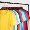 Men Women Plain T Shirts Cotton Comfortable Short Sleeves Crew Neck Top Tee