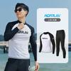Unisex UV-skydd Rash Guard Set Långärmad Topp Byxor Dykning Snorkling Surfing Simning