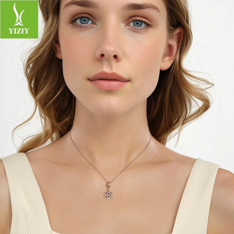 Celtic Knot Pendant Diy Necklace Bracelet Beaded Accessories 925 Silver Beads