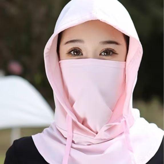 Unisex Face Mask, Hat, Integrated Neck Protection, Full Face Cycling Equipment, Headgear, Ice Silk Scarf