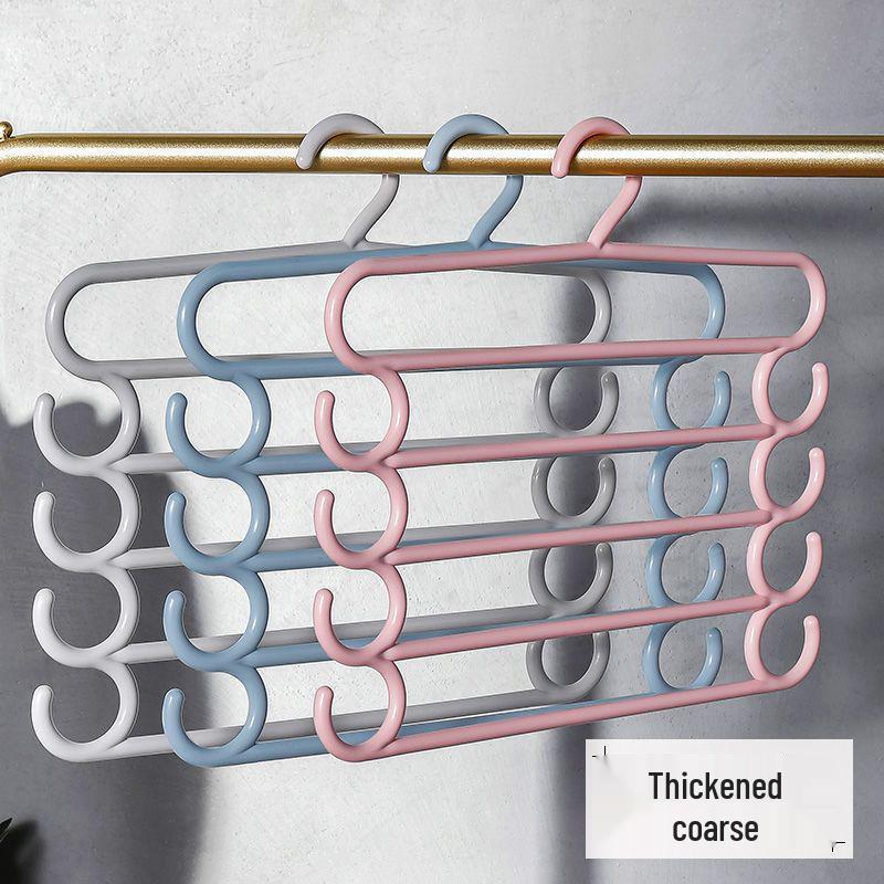 Multilayer Pants Hanger with Clips - Versatile Wardrobe Storage Rack for Clothes