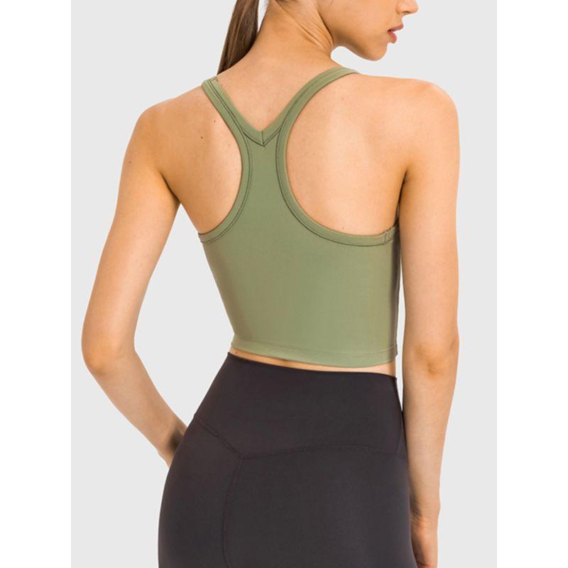 Original I-Shaped Yoga Vest Female with Chest Pad Beauty Back Exercise Underwear Female Bubble Wrap Running Fitness Bra Can Be Outwear
