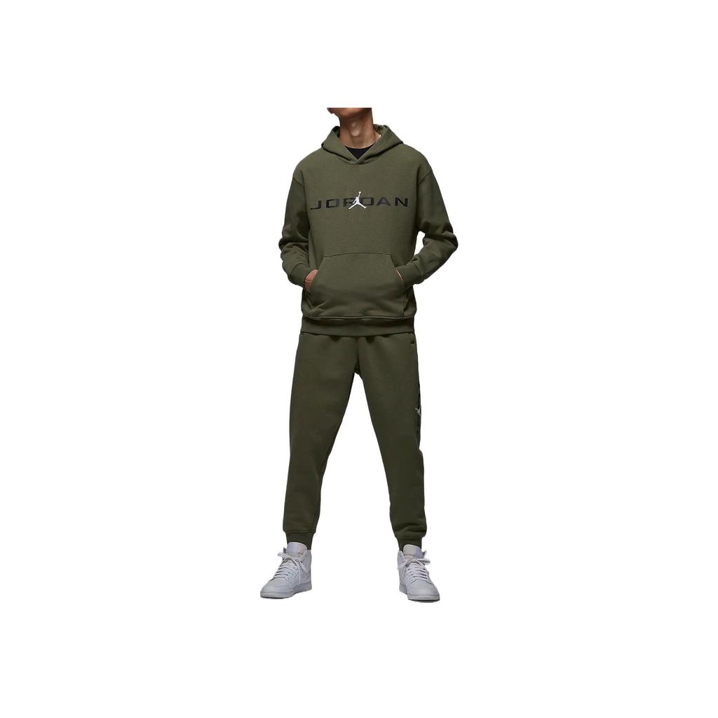 Jordan Pantalon Long en Polaire Confortable Doux Respirant Taille Moyenne Pantalon de Sport Tricoté Homme Pantalon Olive-Vert HQ4646-222