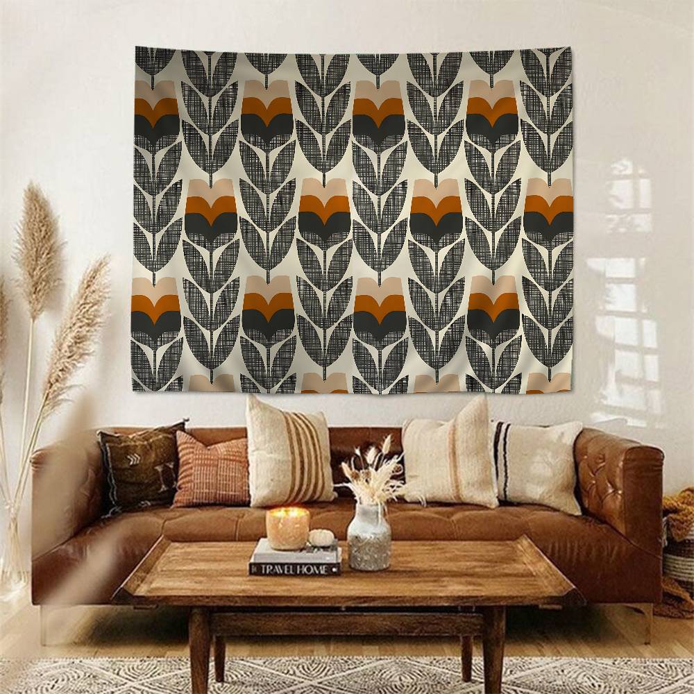 

Orla Kiely Leaf Flower Printed Large Wall Tapestry Cheap Hippie Wall Hanging Bohemian Wall Tapestries Mandala Home Decor 74x94cm(29x37in)