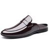 Large Size 47 48 Mules for Men Dress Half Shoes Leather Slip On Sneakers Open Back Casual Shoes Loafers Slippers Slides Sandals