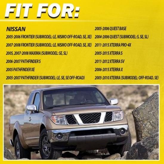 Outside Door Handle Black Front Left Side Smooth Fit 2005-2007 Nissan Pathfinder