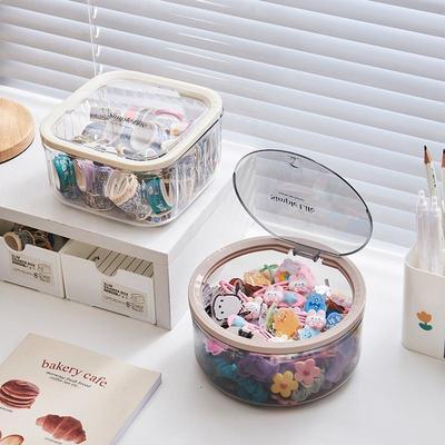Scatola Porta Accessori per Capelli Carina per Bambini Scatola Portaoggetti Antipolvere con Coperchio a Bottone a Pressione Scatola per Elastici per Capelli Fermagli per Capelli Gioielli per Ragazze