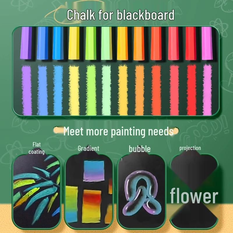 Brand New Dustless Non-Staining White Chalk for Teachers and Kids - Ideal for Blackboards and Bulletin Boards