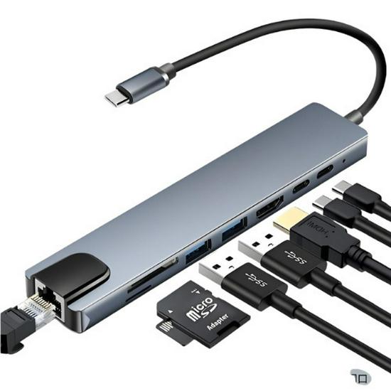 USB-C Docking Station with HDMI 4K Output, USB 3.0 Ports, and PD100W Charging