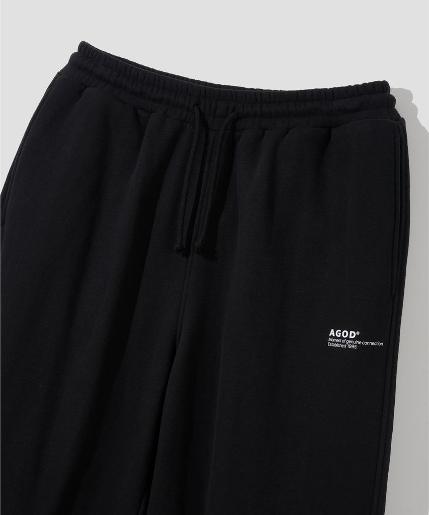 AGOD Peach Brushed Sweatpants [Black]