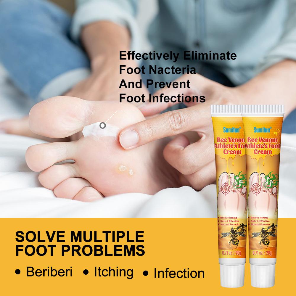 Sumifun 20/40/100 ML Foot Odor Care Cream Bee Relieves Redness and Swelling Soothing Itchy Feet Effectively Summer Home Essential