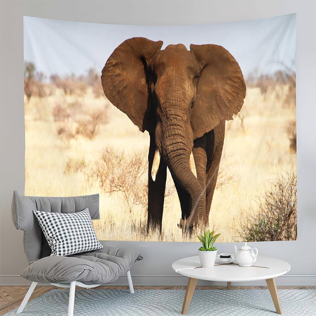 Elephant Tapestry African Animal Tapestry Nature Wildlife Tapestry Creativity Tapestries Home Living Room Bedroom Dorm Decor
