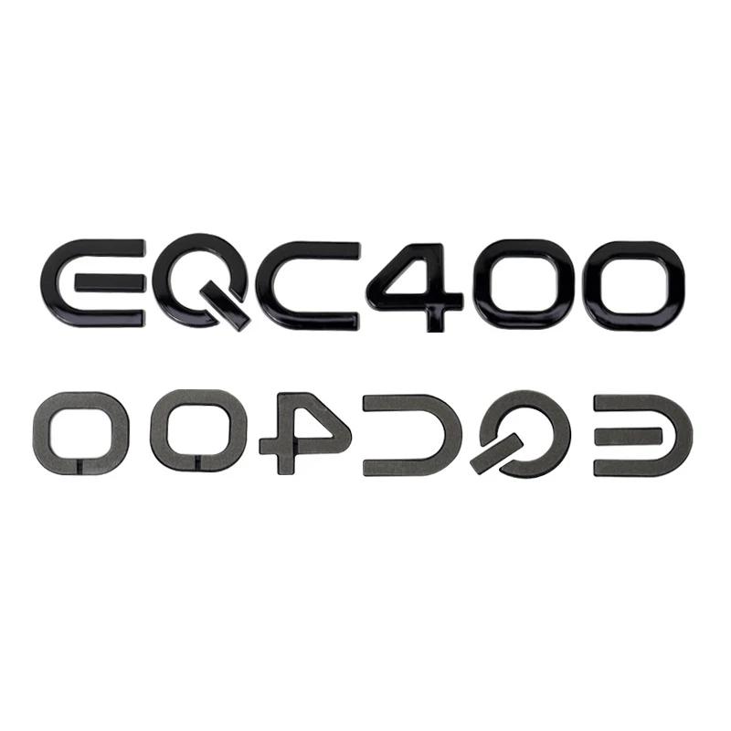 3D ABS Chrome Silver Black Car Rear Trunk Badge Sticker EQC400 4MATIC Emblem Logo  EQA EQB EQE EQC 400 Accessories
