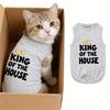 1pc Fashion Graphic Dog Vest, Stretchy Sleeveless Pet T-Shirt, Casual Indoor Outdoor Costume for Small Breed Dogs