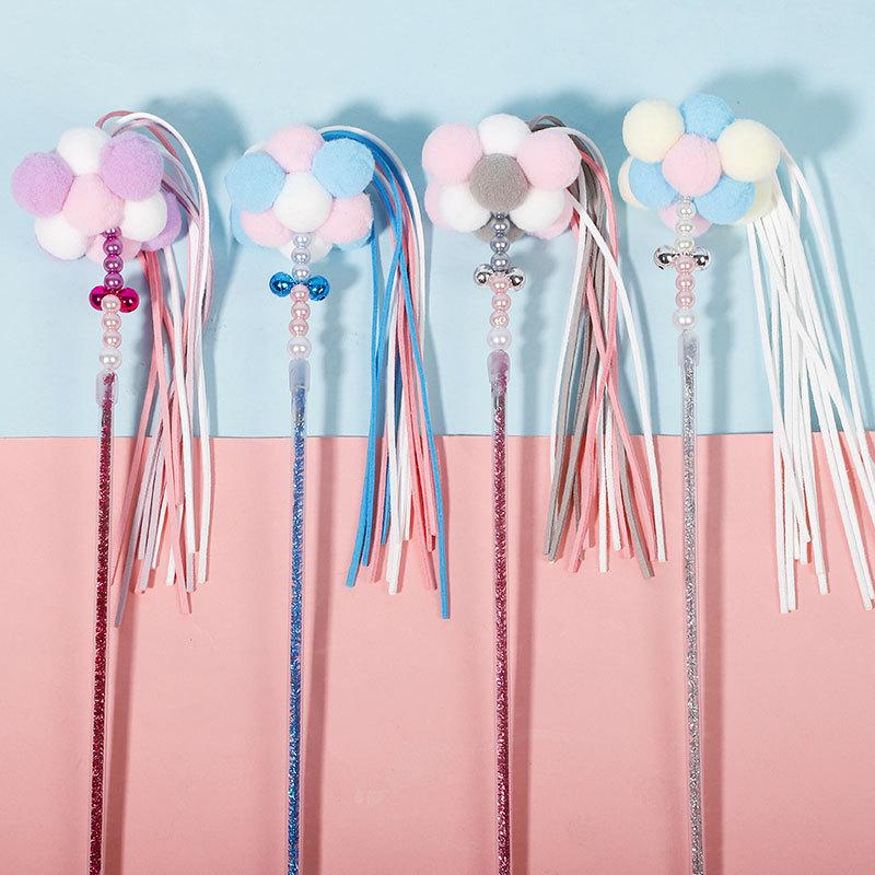 Enchanting Feather Cat Teaser: Bite-Resistant Stick with Bell - Perfect for Self-Play & Relieving Boredom, Includes Replacement Head for Kittens