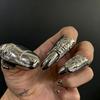 Punk Metallic Claw Nail Rings Irregular Gothic Long Finger Tip Rings For Women Men Alternative  Party Rings Accessories