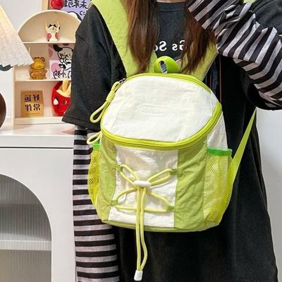 Contrast Color Drawstring Backpack Y2k Casual Travel Bag Vintage Women  Harajuku Backpack  Hiking