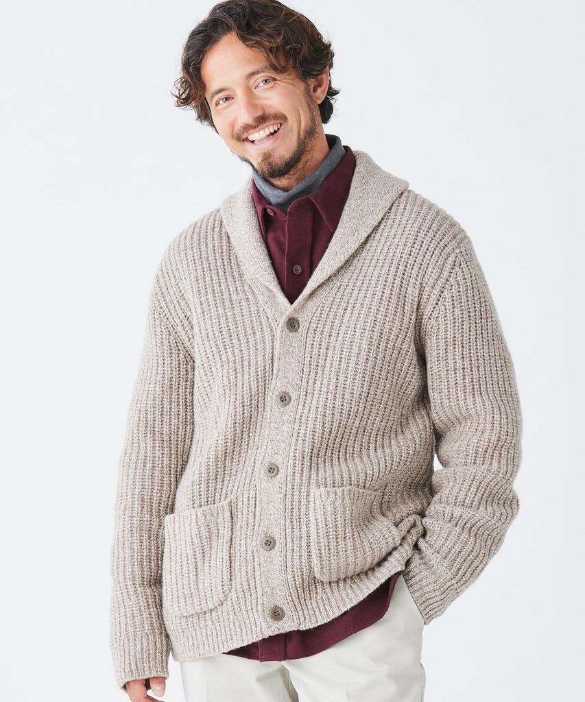 Classic Rag Wool US Size Natural 1000059590 L.L.Bean Men's Sweater/Cardigan, Fit, Regular, Small, White,