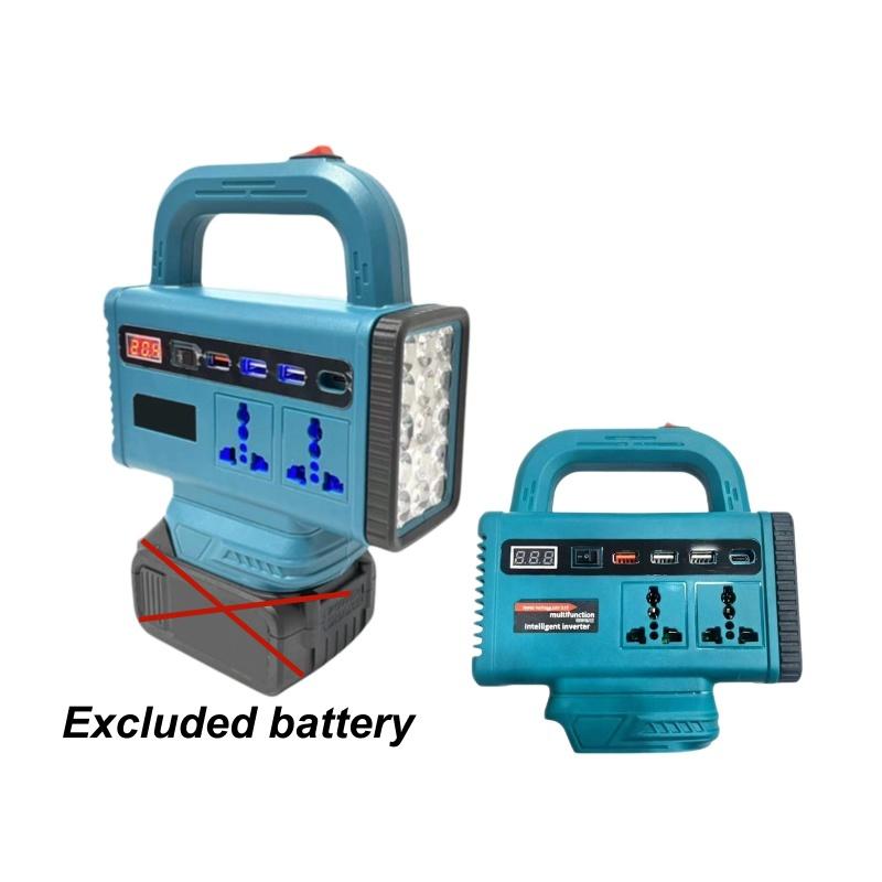 

1Pcs Home Multifunctional Lithium Battery Inverter With Light 150W Electric Tool Battery Dc 18V-21V To Ac 220V Dc To Ac Inverter For MT