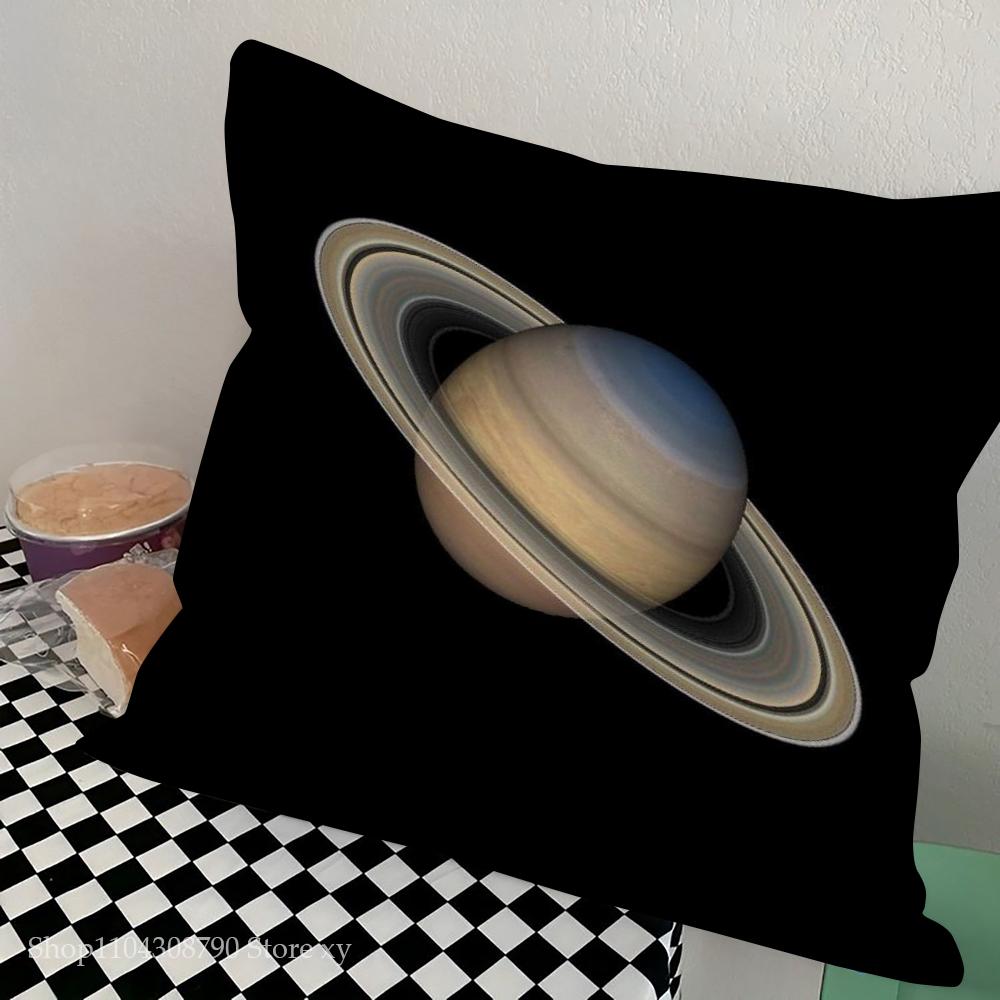 1pc Planets The Solar System Mars Saturn Moon Pillow Case Square Bedroom Sofa Leisure Comfort Cushion Car Living Home Decoration