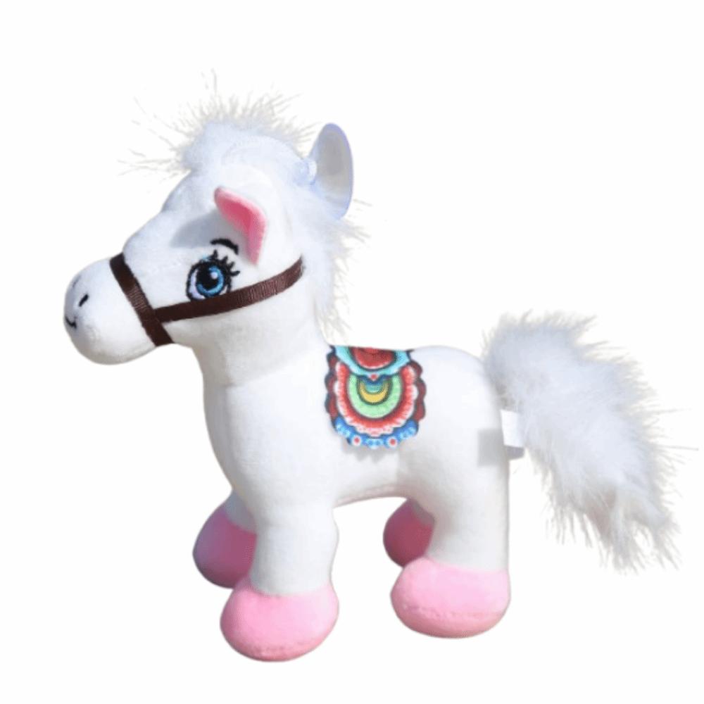

12/17cm Horse Plush Doll Toys Soft Mini Horse Keychain Zodiac Horse Pendant Hanging Decoration 12cm белый